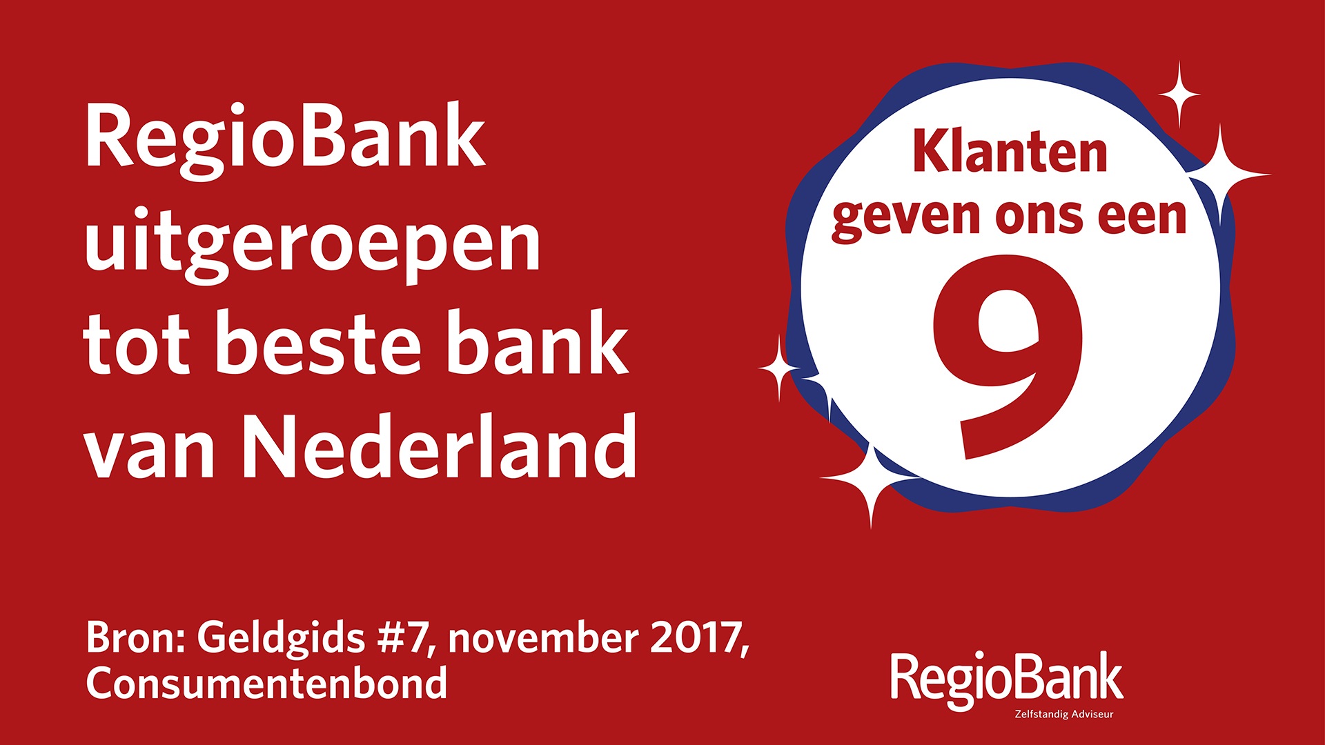 RegioBank uitgeroepen tot beste bank van Nederland
