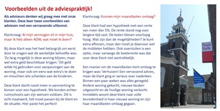 Voorbeelden uit de adviespraktijk