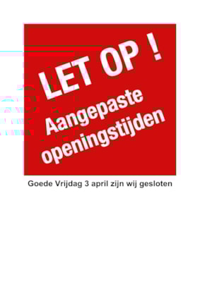 gewijzigde openingstijden 2026 goede vrijdag